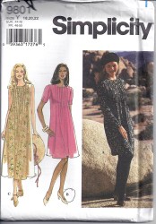 9801 FLARE TUCK DRESS LENGTHS SLEEVES OR NOT PATTERN 18-22